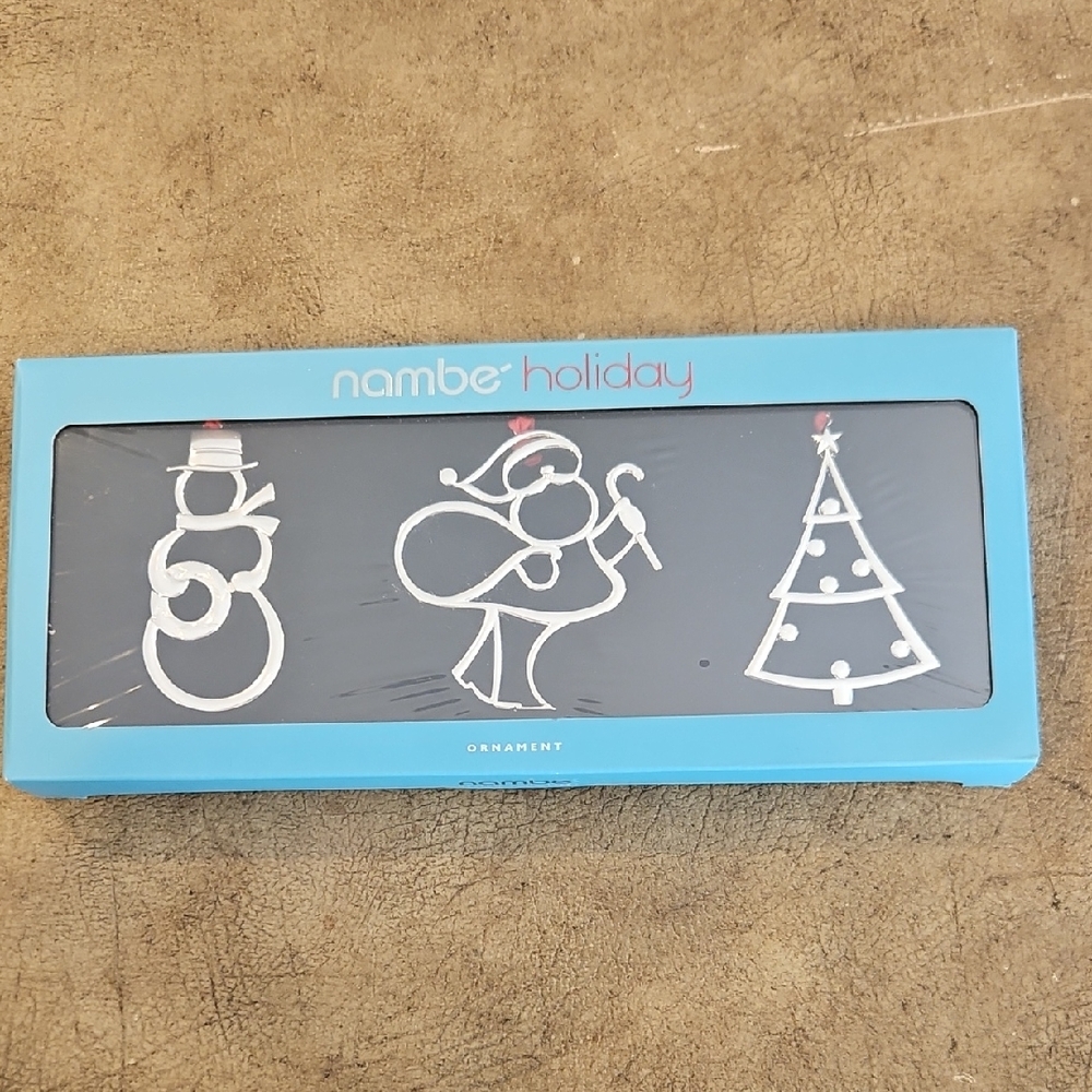 Nambe Silver Holiday Ornament Trio‎